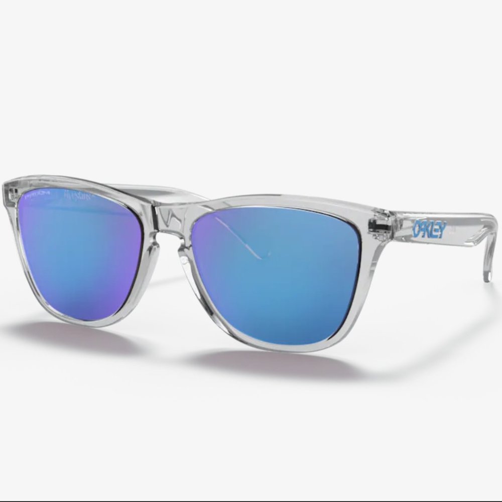 Oakley Frogskin Crystal & Mirrored Prizm Sapphire